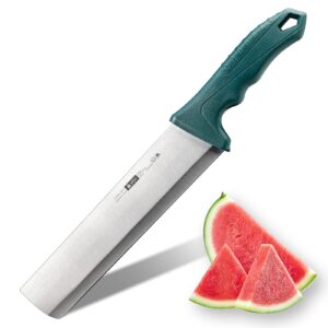 plys vegetable knife 8-inch lettuce knife sharp watermelon knife and fruit cutting knife high carbon stainless steel produce knife ergonomic handle for home kitchen and restaurant- dark green