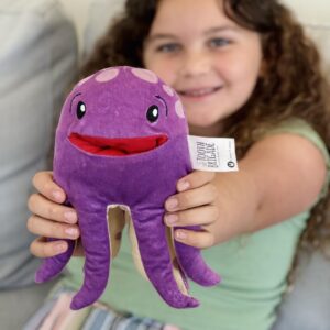 The Tooth Brigade Tooth Fairy Pillow | Fun and Interactive Stuffed Plush Toy with Large Pocket for Lost Teeth, Treasures, Prizes - Perfect for Kids, Boys, & Girls Gift (Bubbles Octopus)