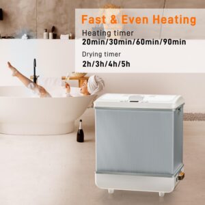 Hot Towel Warmer Heated for Bathroom: Large Bucket for Towels, Blankets and Bathtub, Luxury Warmers for Baby Kids Seniors Families, Portable Heat Dryer & Heater for Home Hotels Spa Gym Outdoor (35L)