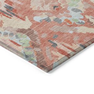 Addison Rugs Chantille ACN1328 Coral 8' x 10' Indoor/Outdoor, Machine Washable, Easy Clean, Non Shedding, Bedroom, Living Room, Dining Room, Kitchen, Patio Rug