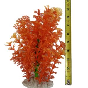 Gingerbread Pet Supply Vibrant Orange Plastic Aquatic Plant for Aquariums