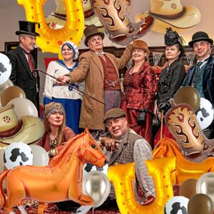 20Pcs Western Cowboy Balloons, 12 Inch Latex Brown Cow Print Balloons Horse Balloons for Cowboy Birthday Party Decorations, Western Cowboy Theme Party Decorations