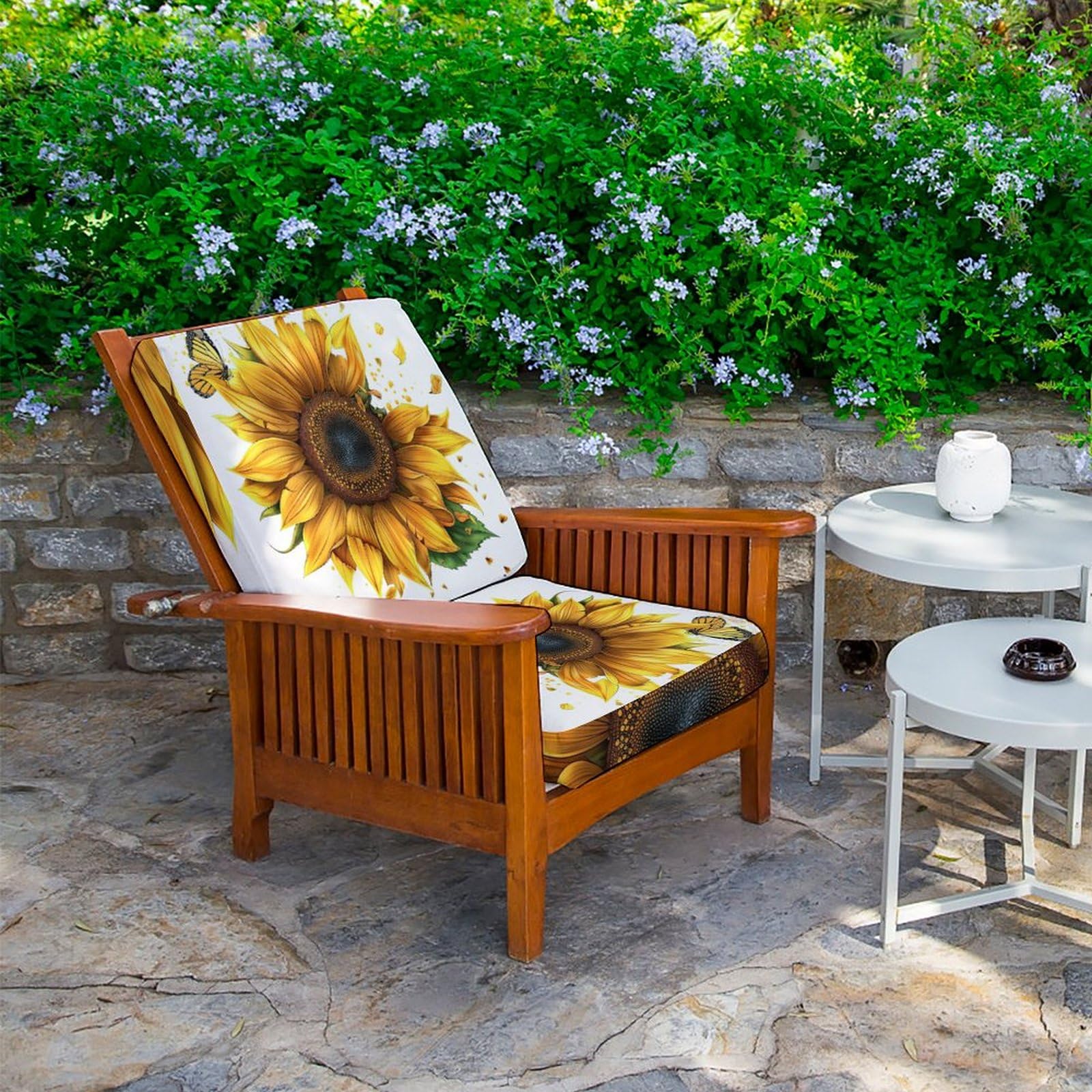 Joint Gou Outdoor Cushion Covers for Patio, Plant Waterproof Couch Cushion Covers, Flowering Plant Chair Cushion Slipcovers Furniture Protector Seat Cushion Cover