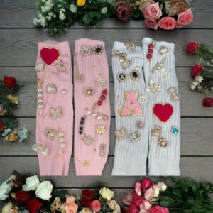 Charms for Socks Safety Pin Brooch,55pcs Junk Sock Charms Pins Gold Bling Sock Jewelry Charms,Brooch Pins for Socks,Pearl Rhinestone Brooch Pins Costom Shoe Sock Charms Kit Bulk for Hat Clothes