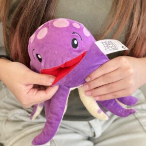 The Tooth Brigade Tooth Fairy Pillow | Fun and Interactive Stuffed Plush Toy with Large Pocket for Lost Teeth, Treasures, Prizes - Perfect for Kids, Boys, & Girls Gift (Bubbles Octopus)