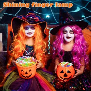 36Pcs Halloween Party Favors LED Light Up Finger Lights Toys Goodie Bag Fillers Treats Spooky Glow in The Dark Toys Bulk for Halloween Party Classroom Prizes Trick or Treat Gifts