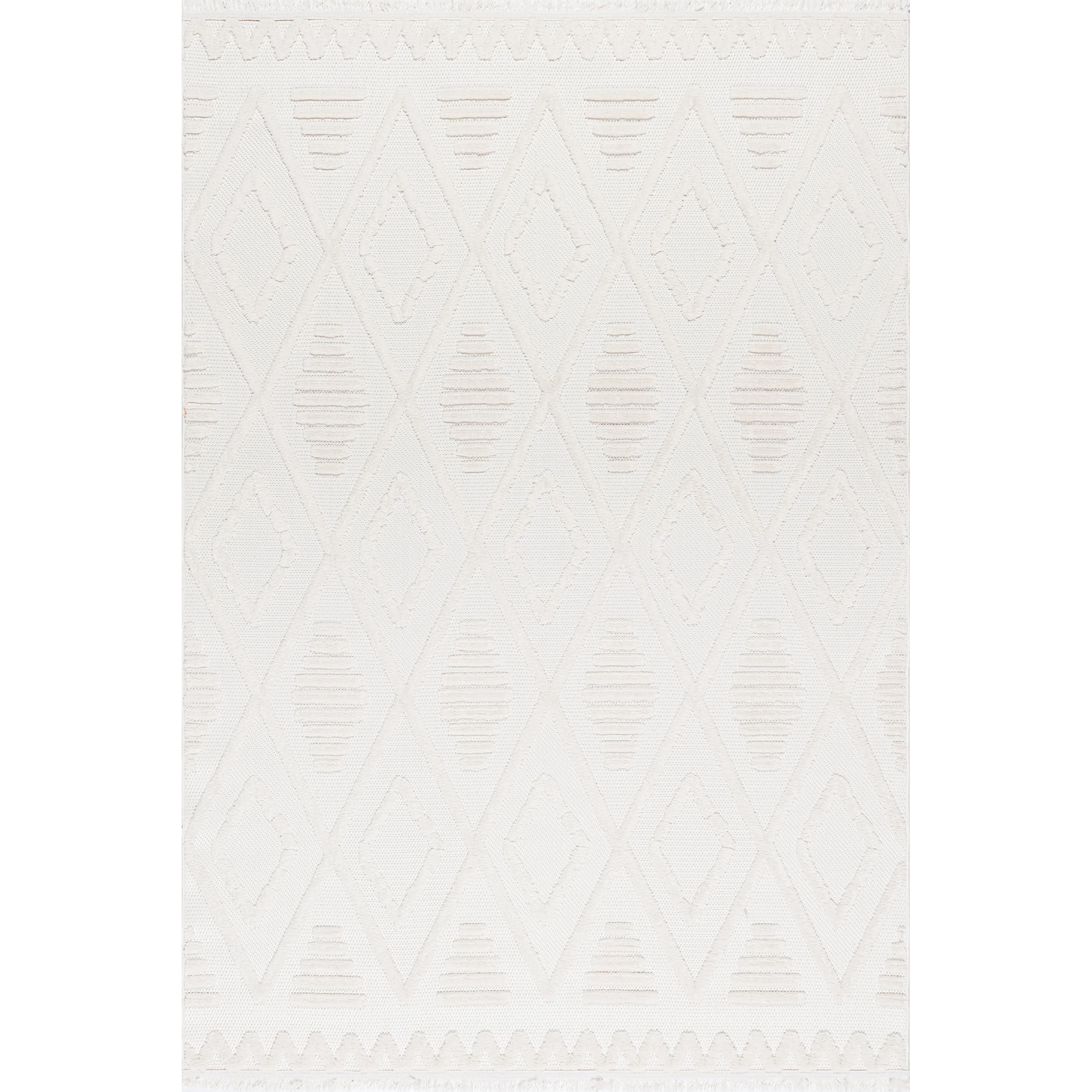 nuLOOM Annaka Trellis 5x8 Area Rug for Living Room Bedroom Dining Room, Cream