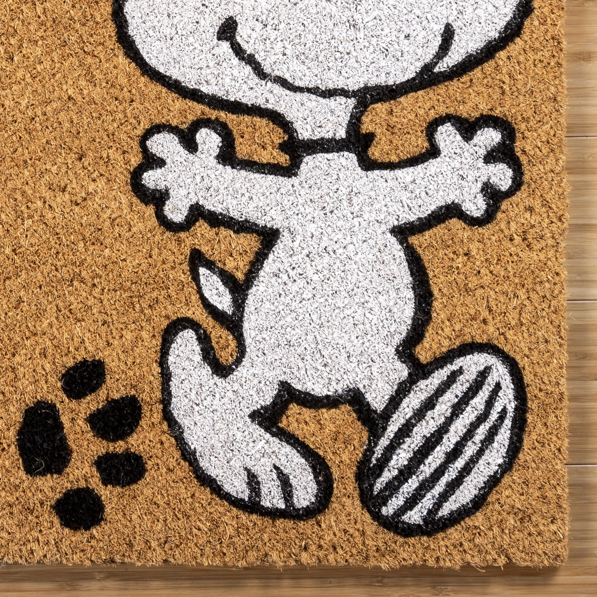 Gertmenian Peanuts Coir Mat (2-Pack) Welcome Mats for Front Door, Home Entrance, Garage, and Back Door, Home Decor, 20" x 34" Each, Peanuts Snoopy Welcome 80022