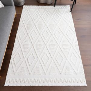 nuloom annaka trellis 5x8 area rug for living room bedroom dining room, cream