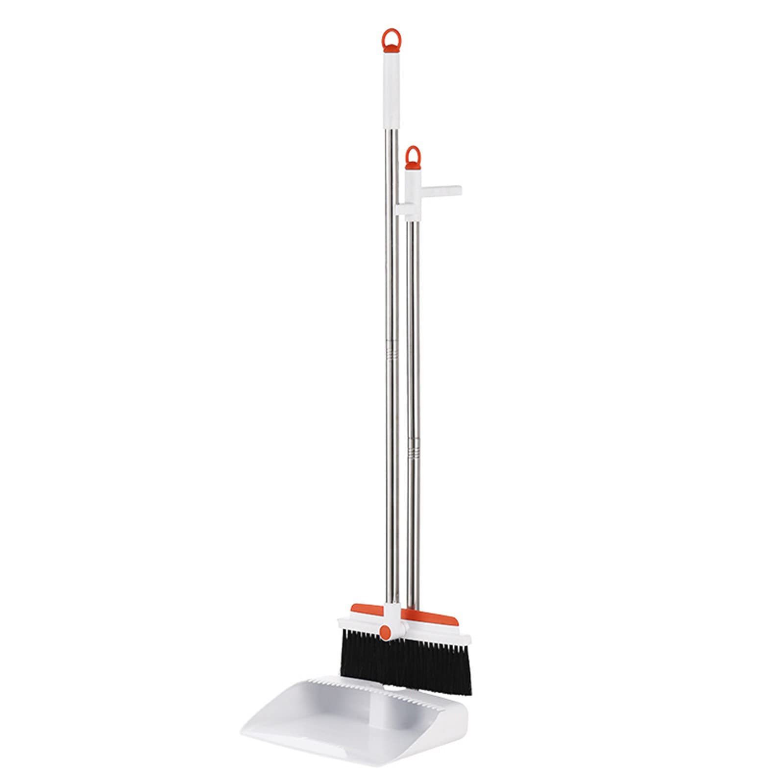 Sales Today Clearance - Broom and Dustpan Indoor Broom with Dustpan Combo Set 360° Rotatable Buckle Type Brooms and Dustpan Set with Scraping Teeth & Scraper Home Broom Dustpan Set