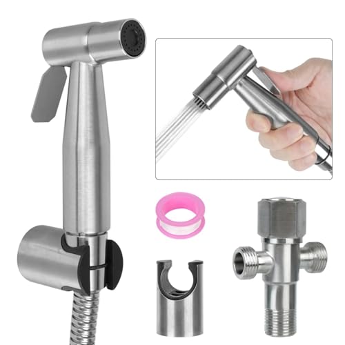 Handheld Bidet Sprayer for Toilet Handheld Sprayer Kit Shower Head Hand Bidet Faucet Bidet Sprayer Set for Bathroom Toilet Hand Sprayer Stainless Steel Self Cleaning Handheld