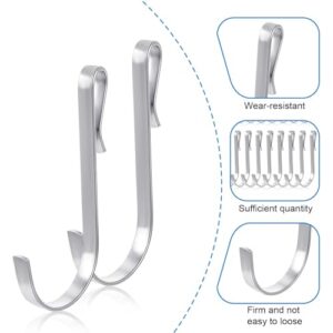 20 PCS Snap On Hooks Wire Rack Hook Stainless Steel J Shaped Hooks Hanger Clip-on Hooks, Hanging Sink Grid Hook Wire Rack Hook Heavy Duty Wire Rack Hook Utility Hooks for Kitchen Bedroom Office Wir