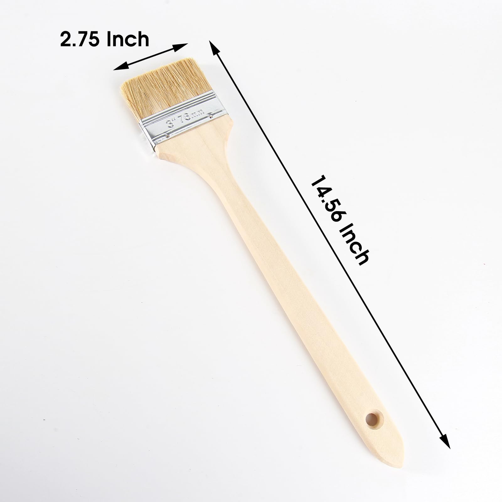 Paint Brushes for Walls, 3-inch Stain Brushes for Wood and Fence Staining, Paint Brush with Long Handle Extender