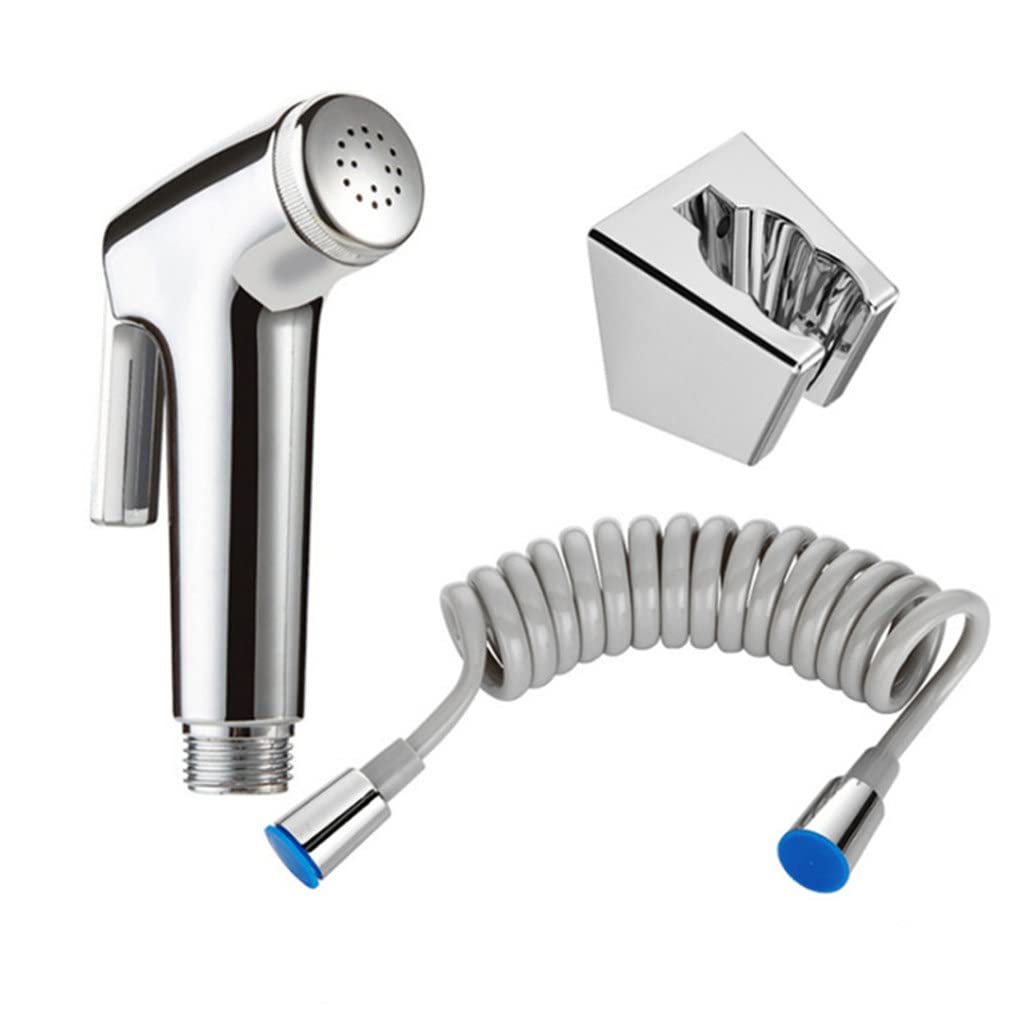 1Set ABS Chrome Handheld Toilet Bidet Sprayer Bathroom Shower Head Adapter Water Spray Hose Kit