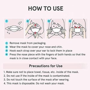 (50 Count) Good Manner KF94 Protective Face Safety Mask (White) Made in South Korea