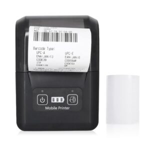 portable mini 58mm thermal printer 2 inch wireless bt+usb receipt bill ticket printer with 57mm print paper compatible with ios android windows for restaurant sales retail small business