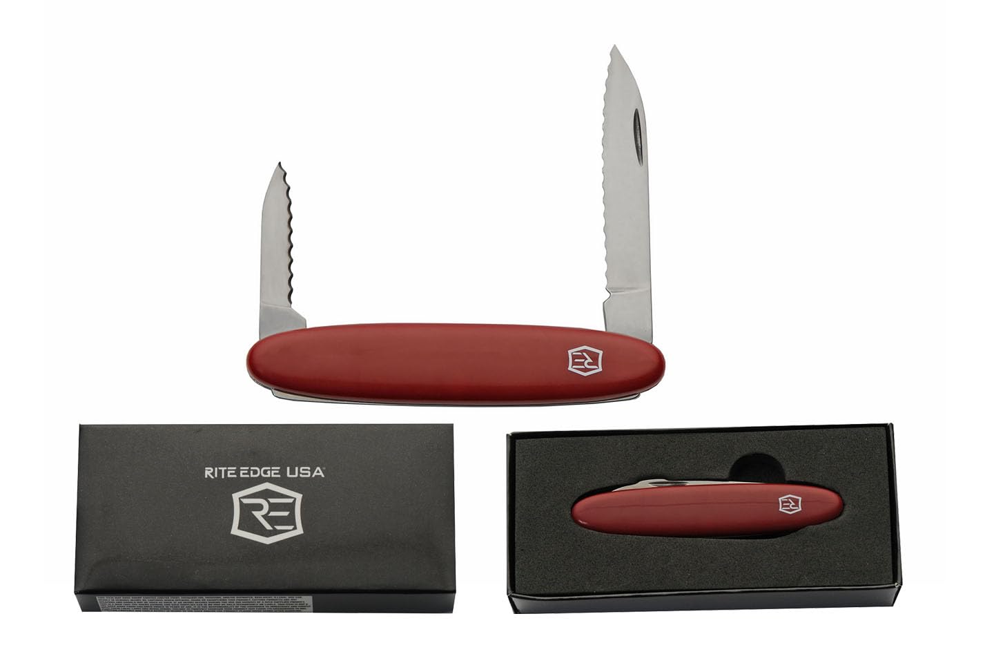 3.25" 2-Blade Trapper Pocket Knife - 440 Stainless Steel, Lightweight EDC Knife with Serrated Blade, Swiss Army Style, ABS Handle, Brass Pins - Ideal for Outdoor and Everyday Carry - Burgundy