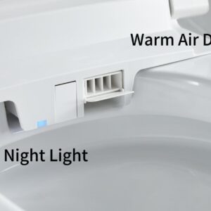 WinZo Smart Toilet with Tankless and Bidet Built In, Auto Open and Close, Auto Flush, Foot Sensor Operation, Integrated Multi-function Remote Control,One Piece Elongated Modern Bidet Toilet