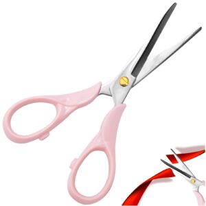 multipurpose pink scissors, stainless steel utility scissors light pink scissors sharp scissors tool for office, home, school