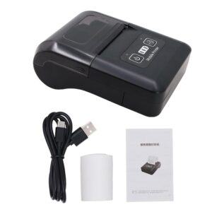 Portable Mini 58mm Thermal Printer 2 inch Wireless BT+USB Receipt Bill Ticket Printer with 57mm Print Paper Compatible with iOS Android Windows for Restaurant Sales Retail Small Business