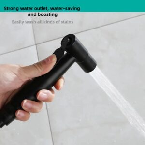 Handheld Bidet Sprayer for Toilet Handheld Sprayer Kit Bathroom Handheld Bidet Faucet Sprayer Stainless Steel Toilet Sprayer Black Bidet Set Kitchen Hand Spray Cleaning Floor