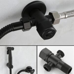 Handheld Bidet Sprayer for Toilet Handheld Sprayer Kit Bathroom Handheld Bidet Faucet Sprayer Stainless Steel Toilet Sprayer Black Bidet Set Kitchen Hand Spray Cleaning Floor