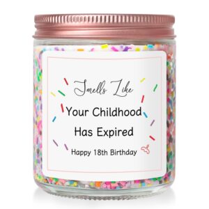 18th birthday candles, happy 18th birthday gifts for girls boy friend turning 18 year old girl birthday gifts for sister niece granddaughter 18th birthday decorations for girls, vanilla cake scented