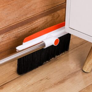 Sales Today Clearance - Broom and Dustpan Indoor Broom with Dustpan Combo Set 360° Rotatable Buckle Type Brooms and Dustpan Set with Scraping Teeth & Scraper Home Broom Dustpan Set