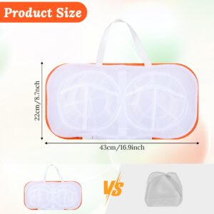 Bra Wash Bags for Laundry, Large Lingerie Underwear Brassiere Bag Set for Washing Machine With Zipper for Women Laundry Storage Washing Delicates (17"L x 9"W x 2"H)