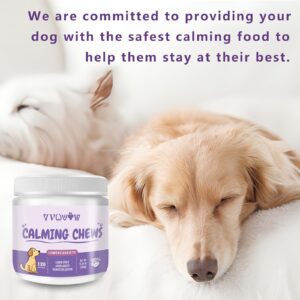 VVWVVW Calming Chews for Dogs 120PCs, Dog Calming Chews for Dog Anxiety Relief, Promote Relaxation, Aid with Separation, Barking and Sleeping, Natural Ingredients Calming Treats for Dogs