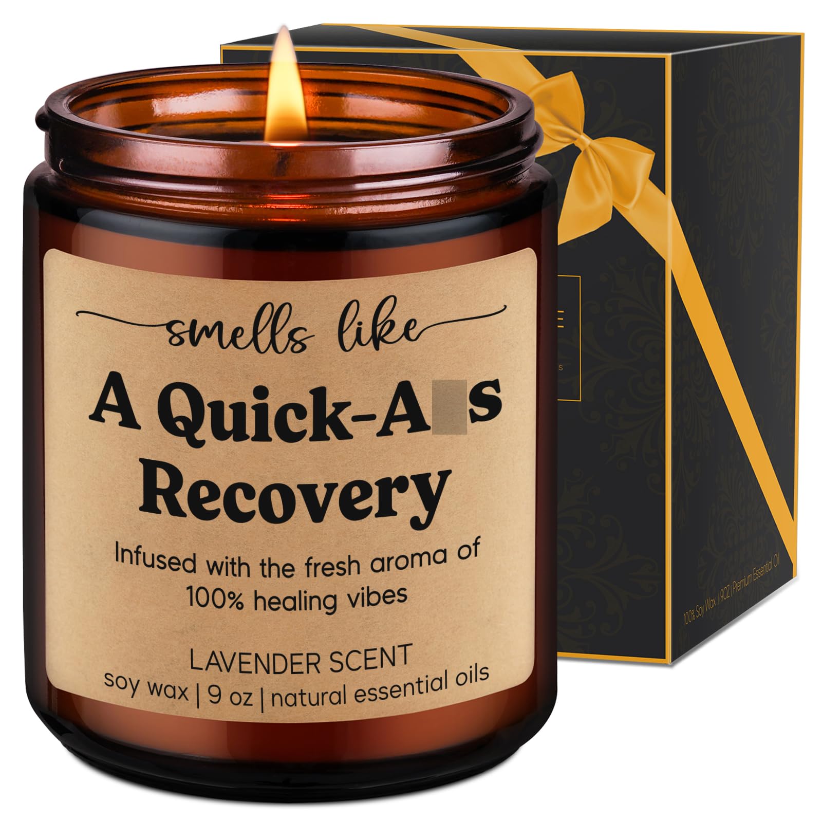 LEADO Get Well Candle, Surgery Recovery Gifts for Women, Men - After Surgery Gifts, Get Well Gifts, Comfort Gifts - Funny Cancer, Injury, Sick, Hysterectomy, Grief, Chemo, Cheer Up Gifts