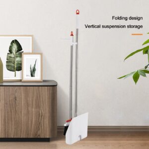 Sales Today Clearance - Broom and Dustpan Indoor Broom with Dustpan Combo Set 360° Rotatable Buckle Type Brooms and Dustpan Set with Scraping Teeth & Scraper Home Broom Dustpan Set