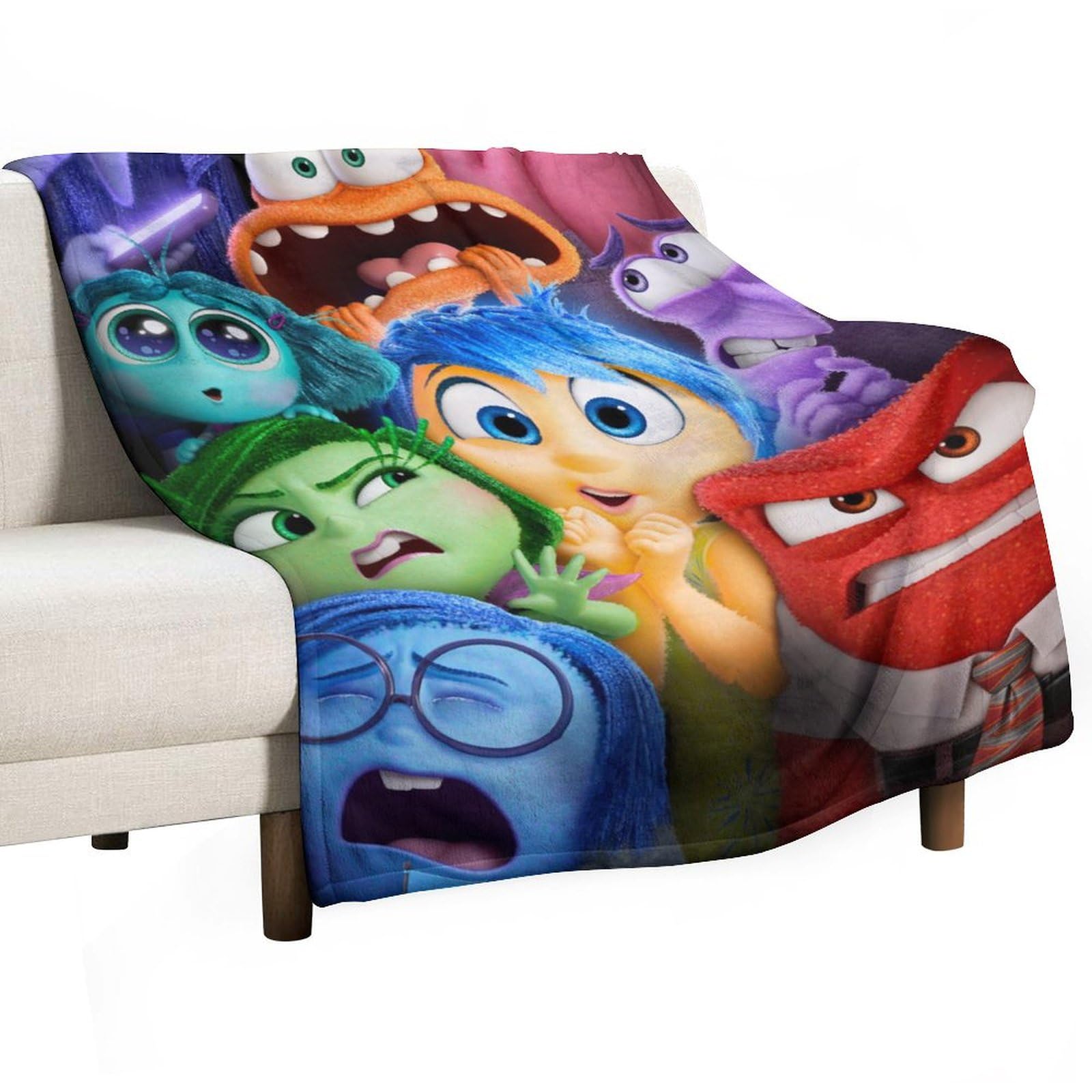 Inside Blankets Out Kids Boys Throws Blanket Soft Lightweight Plush Cozy Cartoon All Seasons Blanket Movie Gifts for Bed Sofa Emotion 40"x50"