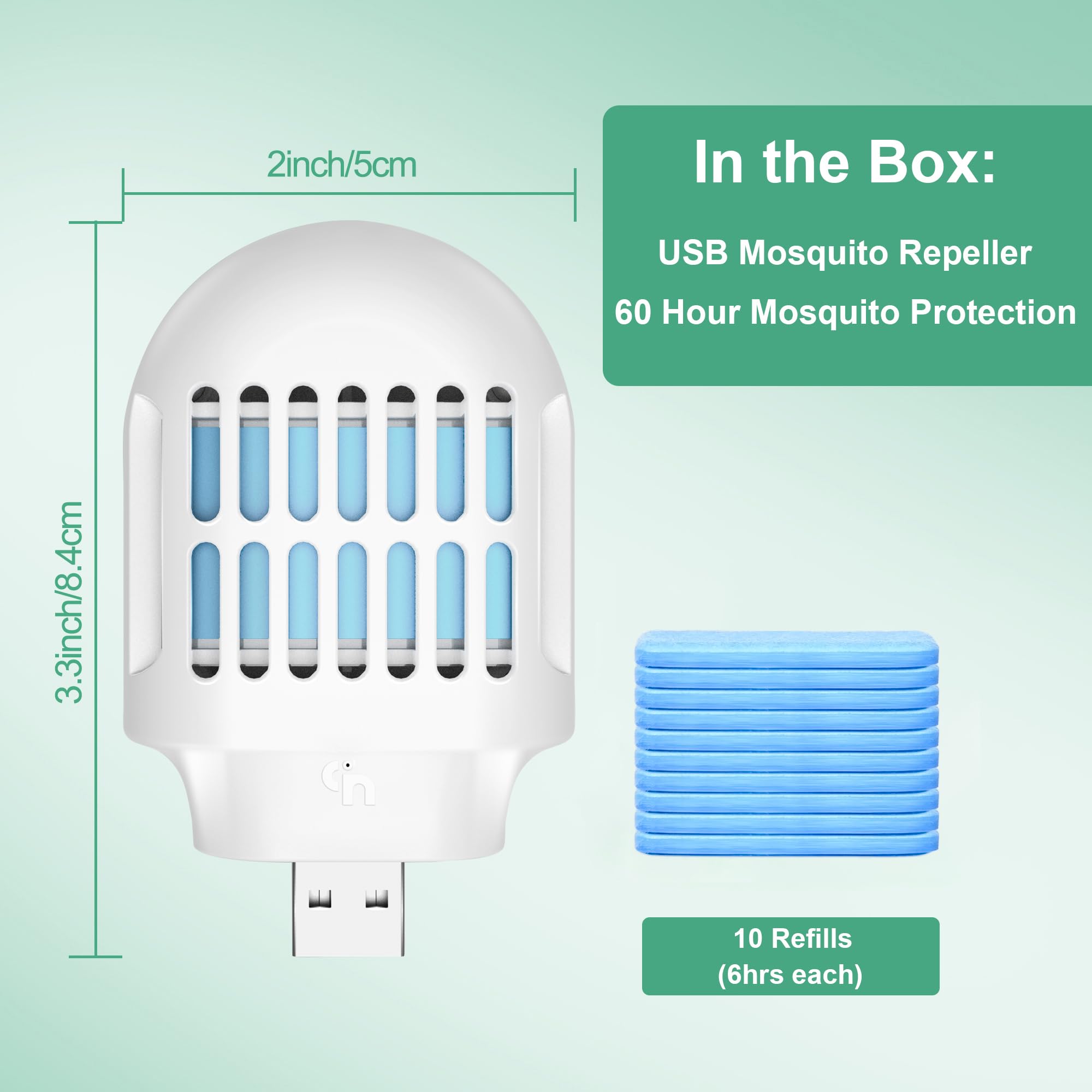 Simashts Mosquito Repellent, Mosquito Repeller Indoor Outdoor USB Powered for Home, Office