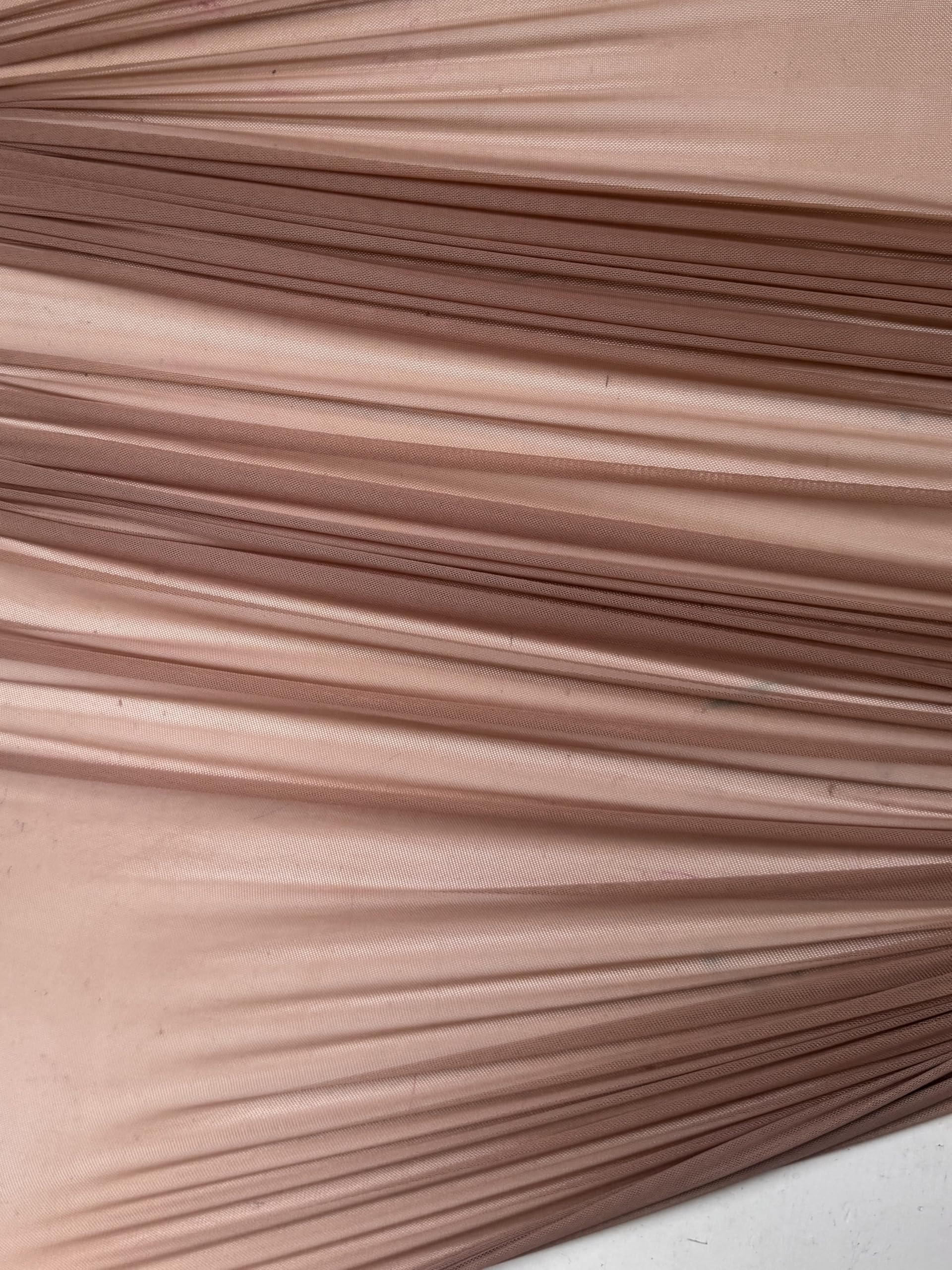 Power Mesh Fabric – 60 inch Width, Lightweight 4-Way Stretch Blend of Synthetic Fibers and Spandex, Perfect for Bra, Control-Topped Pantyhose, and Swimwear Linings (Mocha)