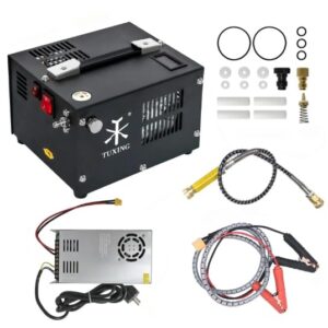 Pcp Air Compressor 4500Psi 30Mpa Powered by Car 12V DC or Home 110V AC 500W/Converter Paintball/Scuba Tank Compressor Pump