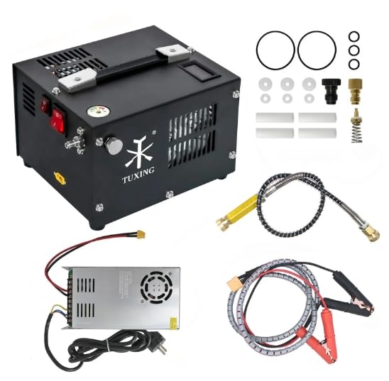 Pcp Air Compressor 4500Psi 30Mpa Powered by Car 12V DC or Home 110V AC 500W/Converter Paintball/Scuba Tank Compressor Pump