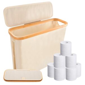 toilet paper storage basket, toilet paper storage holder, bathroom storage organizer, toilet paper storage box container, toilet tissue storage bin for bathroom (beige)