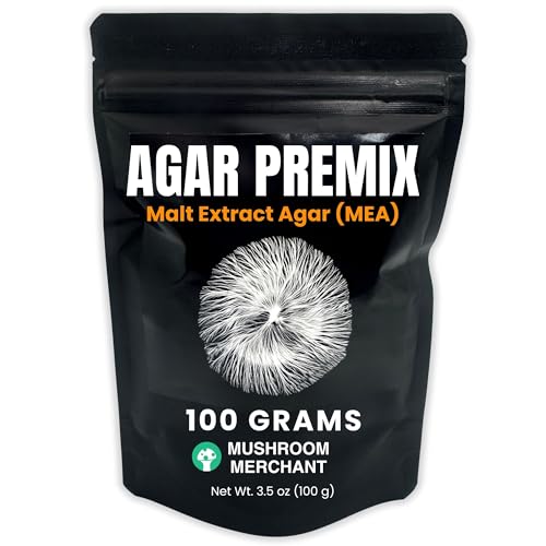 Malt Extract Agar (MEA) Premix (100 Grams) | MEA Premix Makes 100 Agar Plates | Agar Premix for Mushroom Mycelium | Make Agar Petri Dishes for Mycology