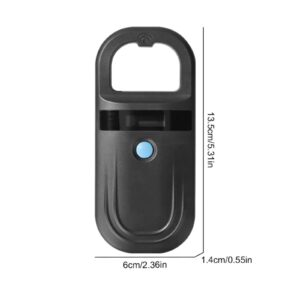 Pet Microchip Scanner, ISO11784/85/FDX-B/EMID Animal Handheld Reader,134.2kHz Pet ID Scanner Rechargeable Animal Chip Registration, for Dog/Pet/Cat/Pig/Animal. (Black)