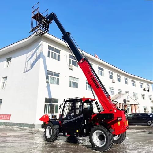 Double Telescopic Forklift Boom Loader for Container Bundle Stone Glass slabs Loading and unloading Handler from 14m Lifting