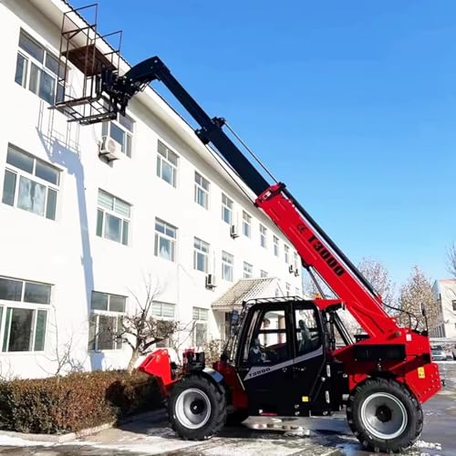 Double Telescopic Forklift Boom Loader for Container Bundle Stone Glass slabs Loading and unloading Handler from 14m Lifting