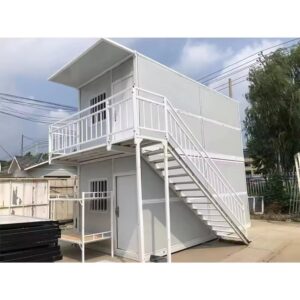 customization tiny modular prefabricated house 20ft 40ft extendable light steel house vacation room with bathroom,terrace & stairs