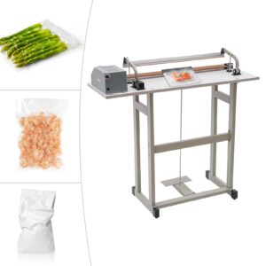 pijopang Foot Pedal Heat Sealing Machine, 2-in-1 Heat Seal Closer Plastic Bag Sealing Machine Cutting Machine w/ 22'' Cutter for Industrial Commercial Use