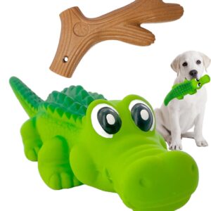 DAJOOEE Squeaky Dog Toys and Indestructible Dog Chew Toys for Aggressive Chewers Puppy Toys for Teething Large Medium Small Dogs