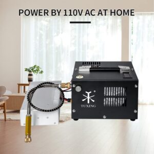 Pcp Air Compressor 4500Psi 30Mpa Powered by Car 12V DC or Home 110V AC 500W/Converter Paintball/Scuba Tank Compressor Pump