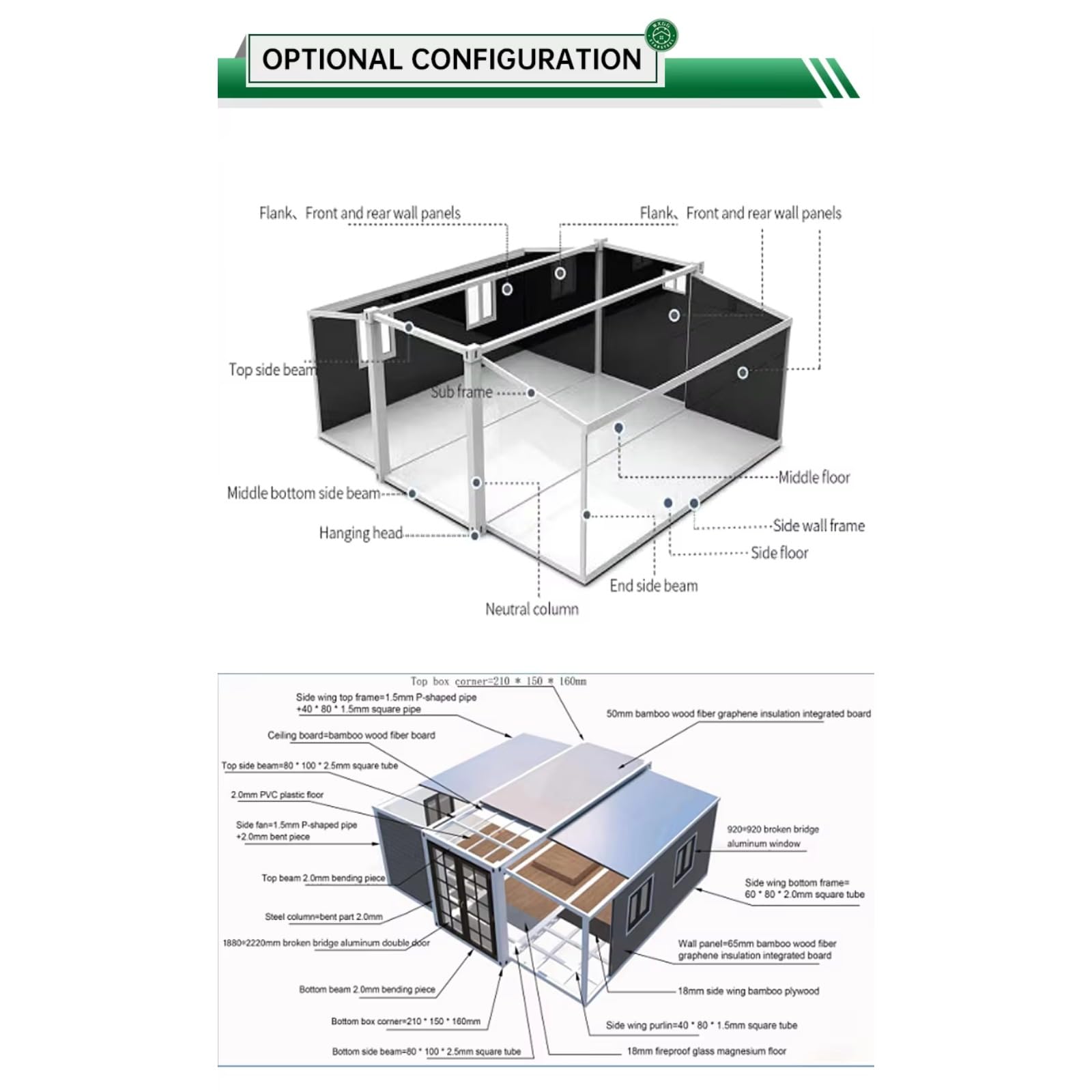 Tiny Creative Containers Ready to Ship USA Warehouse Extendable Homes Prefab Steel Expandable Container Houses