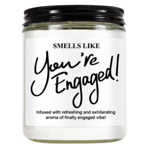 engagement gifts candle, engagement gifts for couple, vanilla natural soy wax candle, wedding gifts, fiancee gift for women, future mrs and bride to be