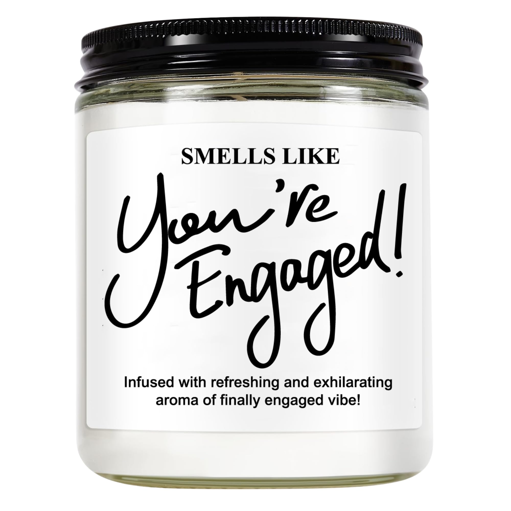 Engagement Gifts Candle, Engagement Gifts for Couple, Vanilla Natural Soy Wax Candle, Wedding Gifts, Fiancee Gift for Women, Future Mrs and Bride to Be