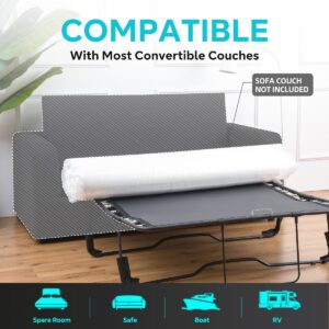 TRIPUB Gel Memory Foam Replacement Mattress for Sleeper Sofa and Couch Beds, 4 Inch, Fiberglass-Free and Washable Cover, Full Size(Sofa Not Included)